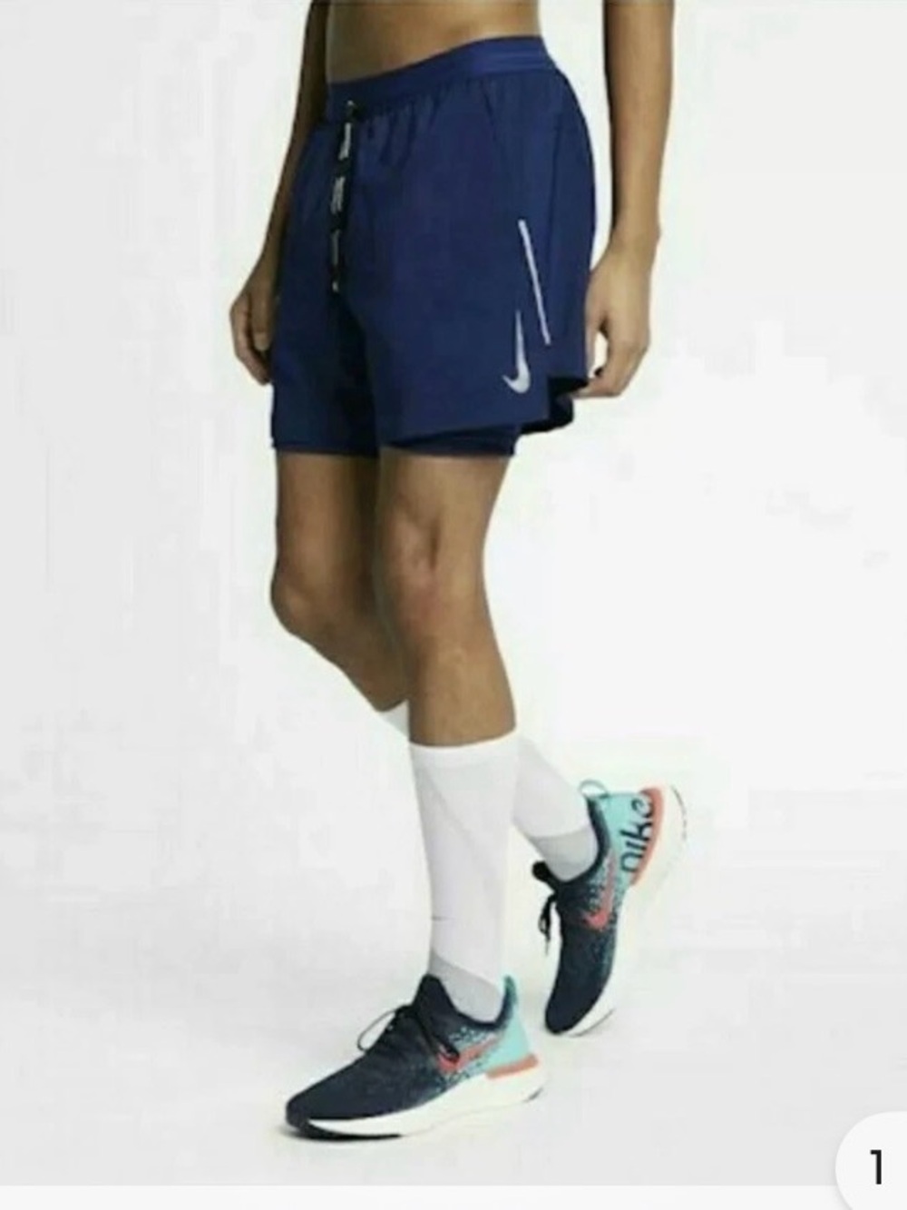 Nike Men’s Dri-fit Flex Stride 2-in-1 Blue Running Shorts Size L